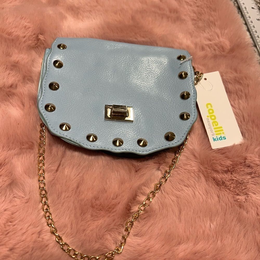 NWT Capellini Kids ice blue mini chain bag.